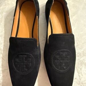 Tory Burch Black Suede Loafers